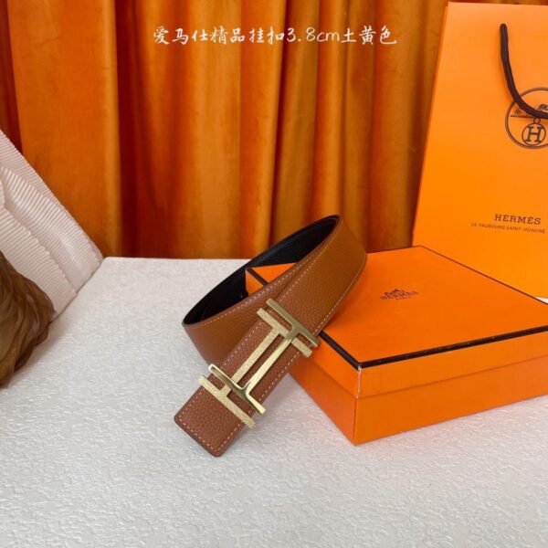 replik,replica,schmuck,1:1,beste,ohrringe,ring,Repliken Hermes Original 3,8 cm breiter importierter Originalgürtel doppelseitig (E7BUX)