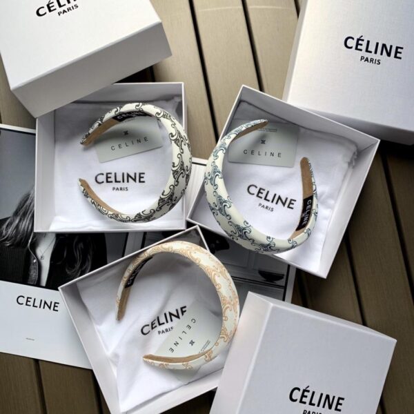 replik,replica,schmuck,1:1,beste,ohrringe,ring,Repliken Celine – Neues Stirnband aus Stoff mit Arc de Triomphe-Print (JLCTI)