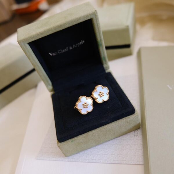 replik,replica,schmuck,1:1,beste,ohrringe,ring,Repliken Van Cleef & Arpels Lucky Spring Pflaumenblüten-Ohrringe (WQ26T)
