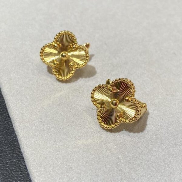 replik,replica,schmuck,1:1,beste,ohrringe,ring,Repliken Van Cleef & Arpels Heavy Industry Vierblättriges Kleeblatt-Ohrringe ZP Custom 5A Grade Stone (XLH6G)
