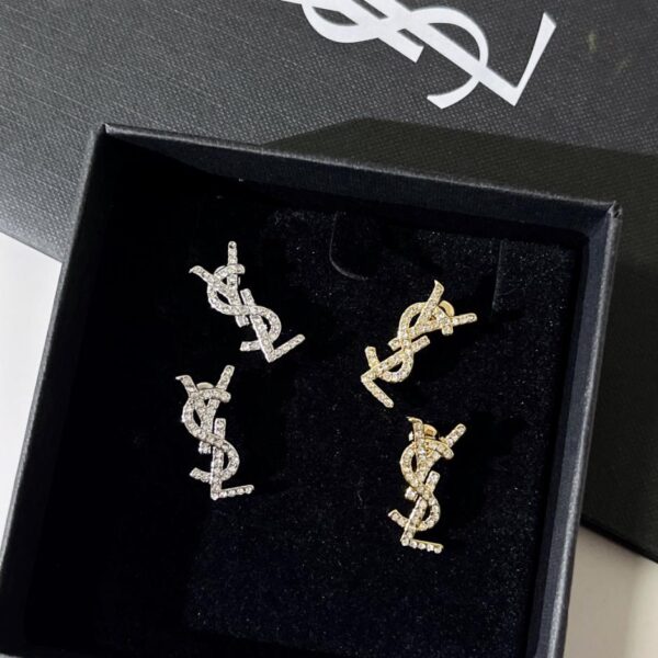 replik,replica,schmuck,1:1,beste,ohrringe,ring,Repliken YSL-Ohrringe mit Buchstaben-Strass in Diamantform (L8OB6)