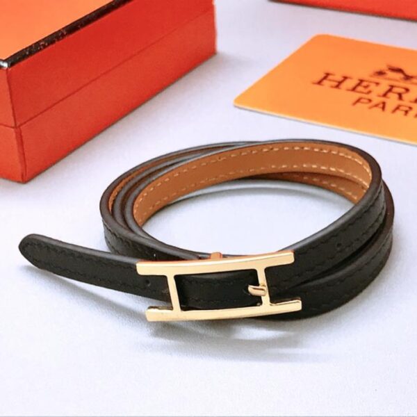 replik,replica,schmuck,1:1,beste,ohrringe,ring,Repliken HERMES Hermès Serie Dreikreis-Lederarmband aus reinem Kalbsleder (1SGZD)