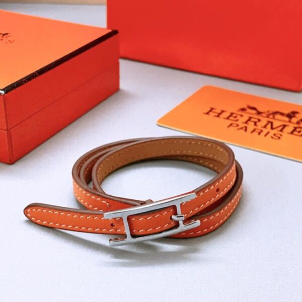 replik,replica,schmuck,1:1,beste,ohrringe,ring,Repliken HERMES Dreikreis-Lederarmband der Hermès-Serie aus reinem Kalbsleder (87270)
