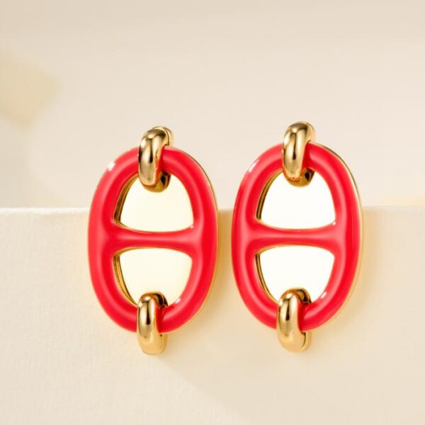 replik,replica,schmuck,1:1,beste,ohrringe,ring,Repliken Neue Emaille-Ohrringe mit Schweinenase (LDB5J)