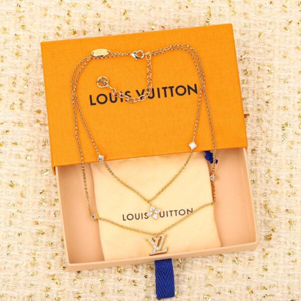 replik,replica,schmuck,1:1,beste,ohrringe,ring,Repliken Die neueste doppellagige Halskette von LV (RFJ05)