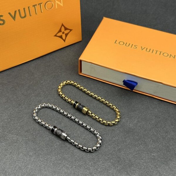 replik,replica,schmuck,1:1,beste,ohrringe,ring,Repliken Louis Vuitton Parfümflaschen-Armband (in der Serie abgebildet) – Unisex Silber und Gold (4VKBE)
