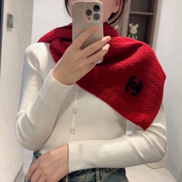 replik,replica,schmuck,1:1,beste,ohrringe,ring,Repliken Chanel Herbst und Winter, neuer bestickter 24b-Strickschal, langer Kaschmir-Strickschal (8MOJN)