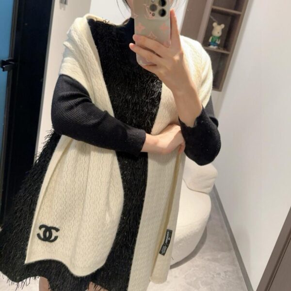 replik,replica,schmuck,1:1,beste,ohrringe,ring,Repliken Chanel Herbst und Winter Neue Stickerei 24b Strickschal Kaschmir Strickschal Langer Schal (A9GI6)