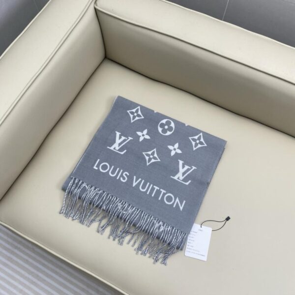 replik,replica,schmuck,1:1,beste,ohrringe,ring,Repliken Louis Vuitton Herren-Schal „All About Monogram“ in Schwarz und Grau (31TB6)