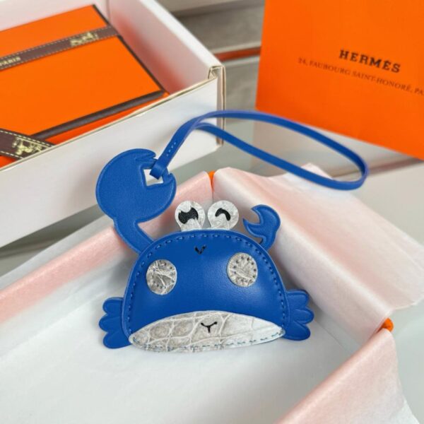 replik,replica,schmuck,1:1,beste,ohrringe,ring,Repliken Hermès Krabbenanhänger ️ Taschenanhänger Schlüsselanhänger reines handgenähtes Lammfell + Krokodilleder (ARJ0G)