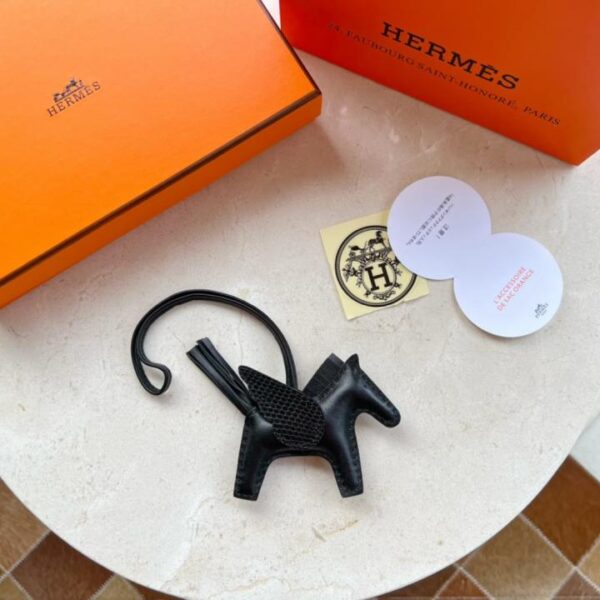 replik,replica,schmuck,1:1,beste,ohrringe,ring,Repliken HERMES Rodeo Pegase Taschenanhänger Schlüsselanhänger reines handgenähtes Lammleder + echte Eidechsenhaut (6LRCG)