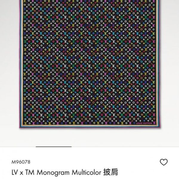 replik,replica,schmuck,1:1,beste,ohrringe,ring,Repliken RLV 40 Wendbar, gleiche Farbe, 140x140cm, Kaschmir + Seide, LV x TM „Monogram Multicolor“ (QMTVO)