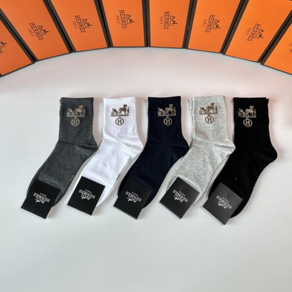 replik,replica,schmuck,1:1,beste,ohrringe,ring,Repliken Hermes neue mittellange Socken, fünf Paar pro Karton (18DR1)