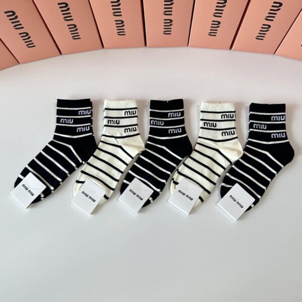 replik,replica,schmuck,1:1,beste,ohrringe,ring,Repliken MiuMiu Neue mittellange Socken, 5 Paar pro Packung (Y02FO)