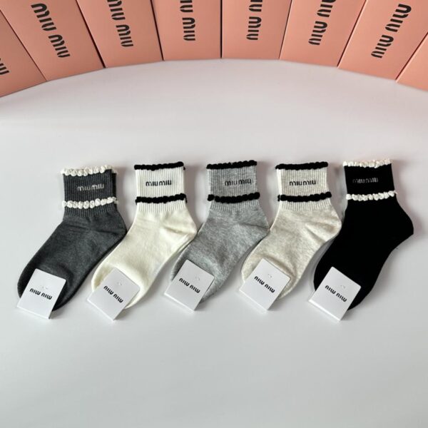 replik,replica,schmuck,1:1,beste,ohrringe,ring,Repliken MiuMiu Neue mittellange Socken, 5 Paar pro Packung (TJWSS)