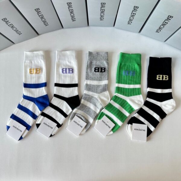 replik,replica,schmuck,1:1,beste,ohrringe,ring,Repliken Neue mittellange Socken von Balenciaga, fünf Paar pro Packung (L07U2)