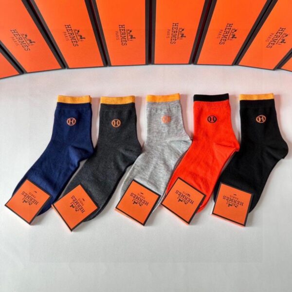 replik,replica,schmuck,1:1,beste,ohrringe,ring,Repliken Hermes neue mittellange Socken, fünf Paar pro Schachtel (QED5O)