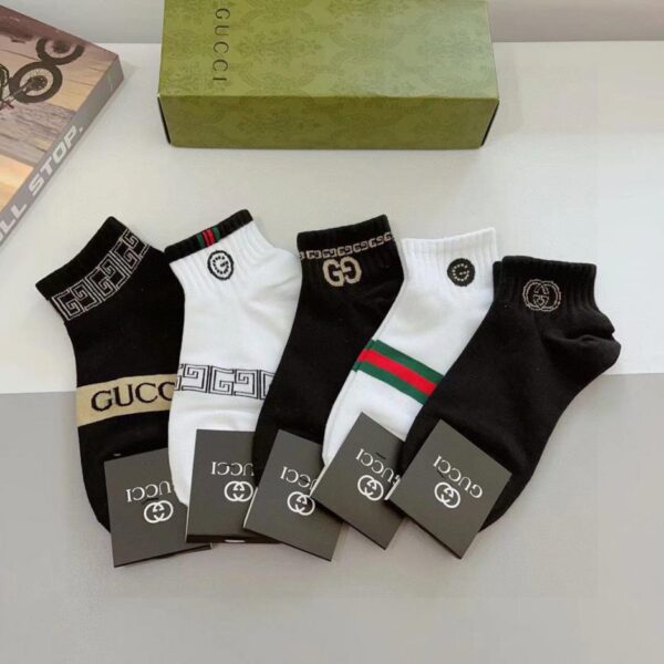 replik,replica,schmuck,1:1,beste,ohrringe,ring,Repliken (5 Paar pro Packung) GUCCI Neue mittelhohe Unisex-Socken, reine Baumwolle (YAR90)