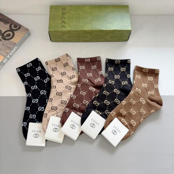 replik,replica,schmuck,1:1,beste,ohrringe,ring,Repliken (5 Paar pro Packung) GUCCI Neue mittelhohe Socken, reine Baumwolle (C9NDQ)