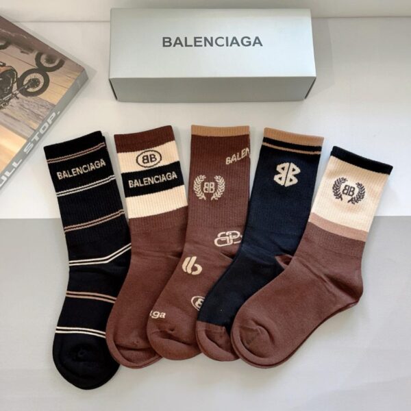 replik,replica,schmuck,1:1,beste,ohrringe,ring,Repliken [5 Paar pro Packung] BALENCIAGA Premium Soft Kniestrümpfe (HWDA2)