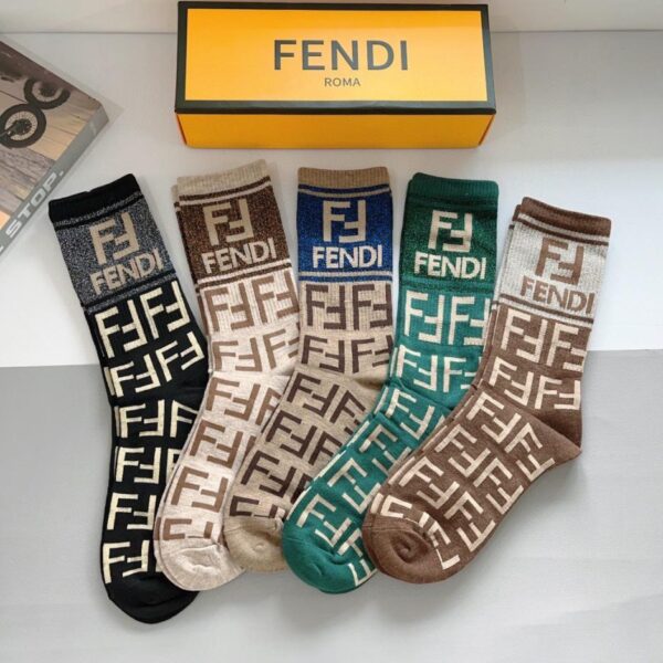 replik,replica,schmuck,1:1,beste,ohrringe,ring,Repliken [5 Paar pro Packung] FENDI Oberschenkelhohe Socken (ZMTGI)