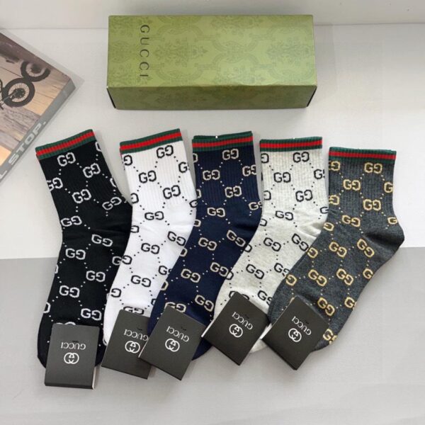 replik,replica,schmuck,1:1,beste,ohrringe,ring,Repliken (5 Paar pro Packung) GUCCI Herren-Socken, mittelhoch, aus reiner Baumwolle (H2SJO)