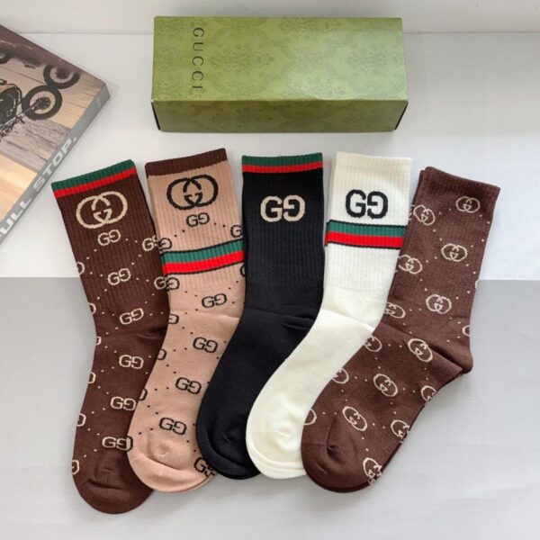 replik,replica,schmuck,1:1,beste,ohrringe,ring,Repliken (5 Paar pro Packung) GUCCI lange Socken, reine Baumwolle (V95H1)