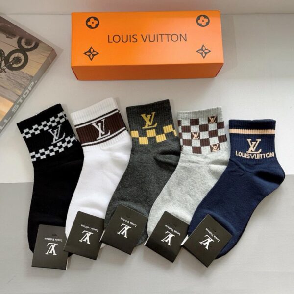 replik,replica,schmuck,1:1,beste,ohrringe,ring,Repliken (5 Paar pro Packung) Louis Vuitton Herren-Socken, mittelhoch, aus reiner Baumwolle (KHQW0)