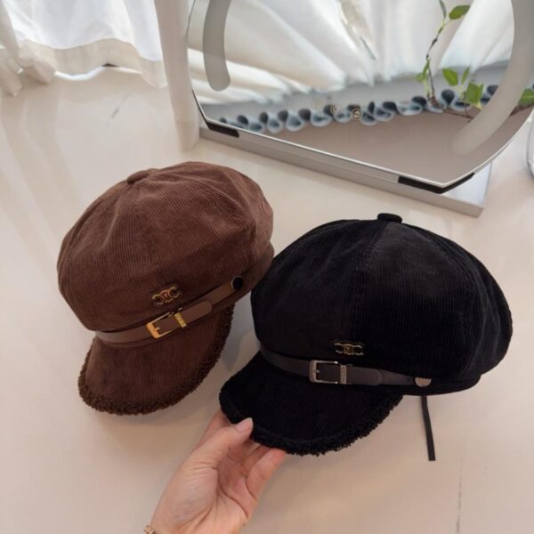 replik,replica,schmuck,1:1,beste,ohrringe,ring,Repliken Celine Herbst/Winter Neue Cord-Achteckige Bumper-Cap (OZKJU)