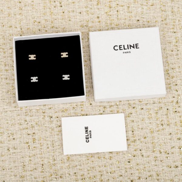 replik,replica,schmuck,1:1,beste,ohrringe,ring,Repliken Boutique / 【Celine Arc de Triomphe Logo Ohrringe mit Volldiamanten】(VVHSZ)