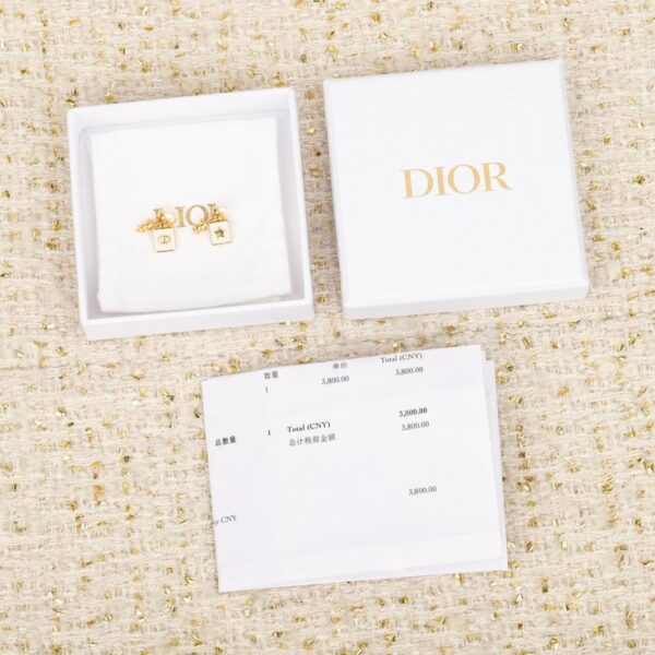 replik,replica,schmuck,1:1,beste,ohrringe,ring,Repliken Boutique / 【Dior Square CD Fünfspitzige Sternperlenohrringe】(XV01W)
