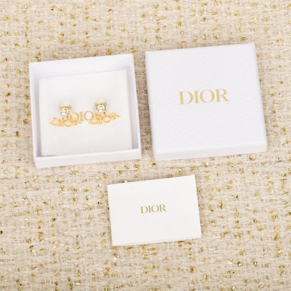 replik,replica,schmuck,1:1,beste,ohrringe,ring,Repliken Boutique / 【Dior Buchstabenanhänger Doppelperlen-Ohrringe】(LRT17)