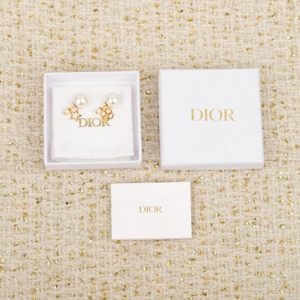 replik,replica,schmuck,1:1,beste,ohrringe,ring,Repliken Boutique / 【Dior Asymmetrische Perlenohrringe mit fünfzackigem Stern und vierblättrigem Kleeblatt-Design】(UM7OZ)