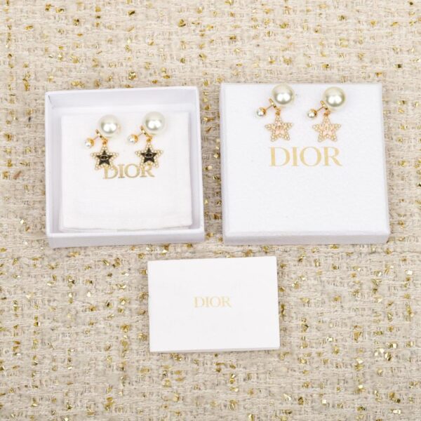 replik,replica,schmuck,1:1,beste,ohrringe,ring,Repliken Boutique / 【Dior Ohrringe mit fünfzackigem Stern und CD-Perlen】(QK3ZS)