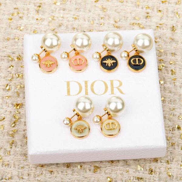 replik,replica,schmuck,1:1,beste,ohrringe,ring,Repliken Boutique / Dior Bee CD Resin Pearl Earrings (GOCWW)