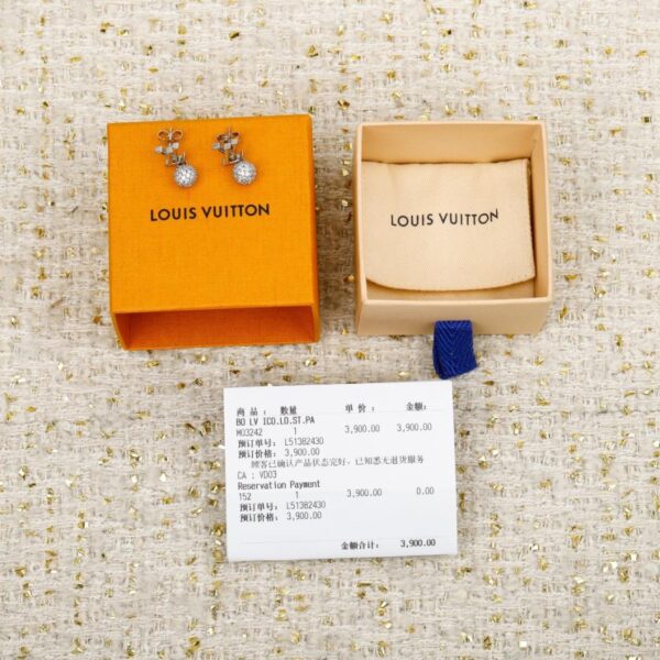 replik,replica,schmuck,1:1,beste,ohrringe,ring,Repliken Boutique / 【LV Buchstabenanhänger Runde Kugelohrringe mit Volldiamanten】(X0LAX)