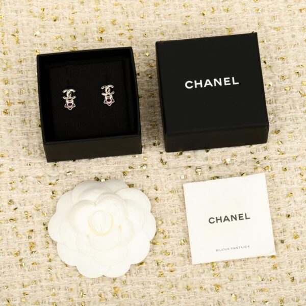 replik,replica,schmuck,1:1,beste,ohrringe,ring,Repliken Boutique / 【Chanel Ohrringe mit rosa Stern und Edelstein, Doppel-C】(WRA2T)