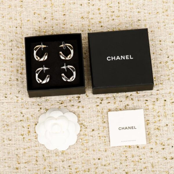 replik,replica,schmuck,1:1,beste,ohrringe,ring,Repliken Boutique / 【Chanel Ohrringe mit unregelmäßigem Doppel-C-Design】(XRNZT)