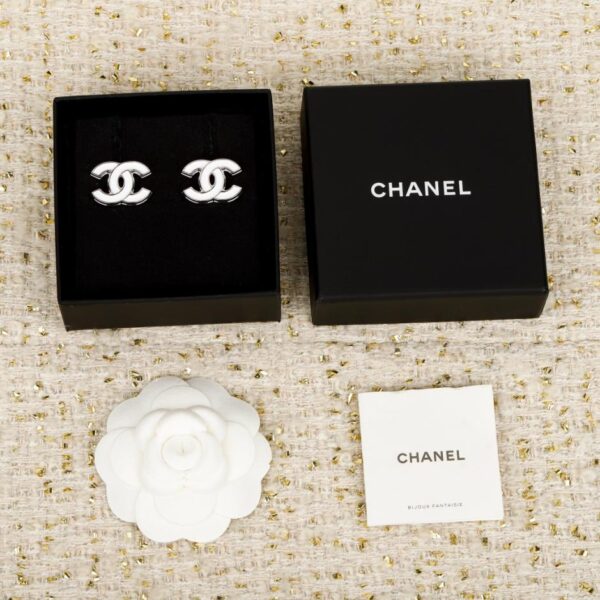 replik,replica,schmuck,1:1,beste,ohrringe,ring,Repliken Boutique / 【Chanel Ohrringe „Weiße Öltropfen-Doppel-C-Ohrringe“】(FC6ZQ)