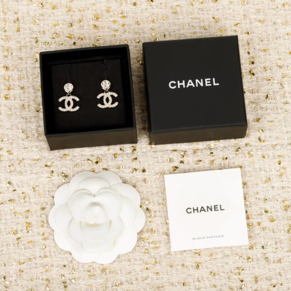 replik,replica,schmuck,1:1,beste,ohrringe,ring,Repliken Boutique / 【Chanel Mini Gold Bean Pendant Double C Ohrringe】(XXR1T)