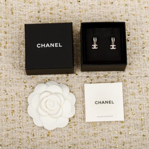 replik,replica,schmuck,1:1,beste,ohrringe,ring,Repliken Boutique / 【Chanel 25B Schwarze Ohrstecker aus Epoxidharz mit doppeltem C】(93MHJ)