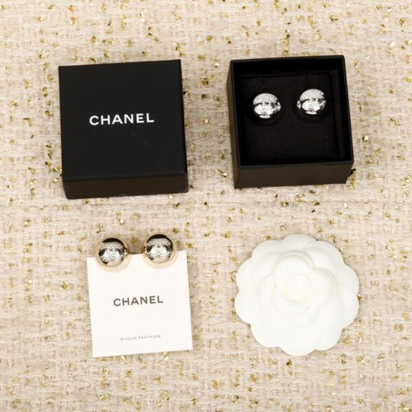 replik,replica,schmuck,1:1,beste,ohrringe,ring,Repliken Boutique / 【Chanel 26C Halbkugelförmige Doppel-C-Ohrringe】(B8EWY)