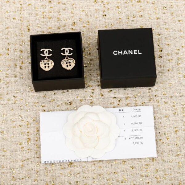 replik,replica,schmuck,1:1,beste,ohrringe,ring,Repliken Boutique / 【Chanel Herz-Doppel-C-Ohrringe】(IW5U0)