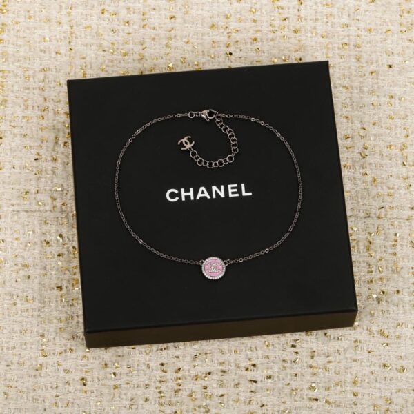 replik,replica,schmuck,1:1,beste,ohrringe,ring,Repliken Boutique / 【Chanel Schwarze Runde Emaille-Halskette】(MGXO3)