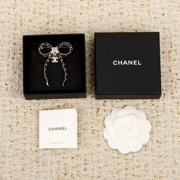 replik,replica,schmuck,1:1,beste,ohrringe,ring,Repliken Boutique / 【Chanel Brosche mit Schleife aus schwarzem Leder】(9YGGW)