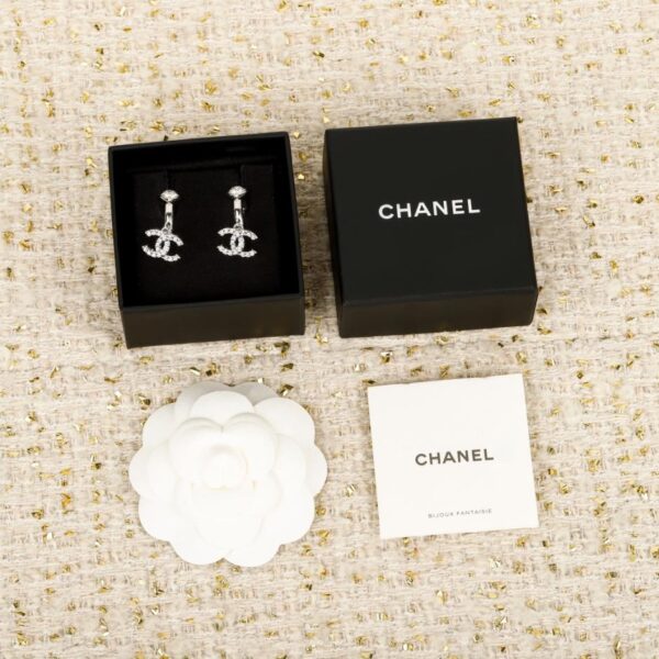 replik,replica,schmuck,1:1,beste,ohrringe,ring,Repliken Boutique / 【Chanel Silberne herzförmige Ohrhänger】(C3S90)
