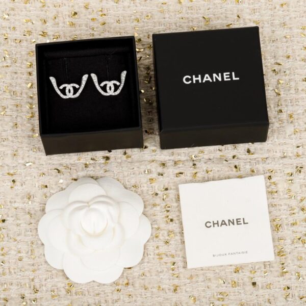 replik,replica,schmuck,1:1,beste,ohrringe,ring,Repliken Boutique / 【Chanel Wings Double C Volldiamant-Ohrstecker】(9JW01)