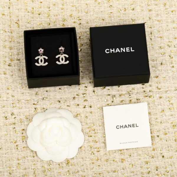 replik,replica,schmuck,1:1,beste,ohrringe,ring,Repliken Boutique / 【Chanel Ohrringe mit rosa Stern und Edelstein, Doppel-C】(D2C3R)