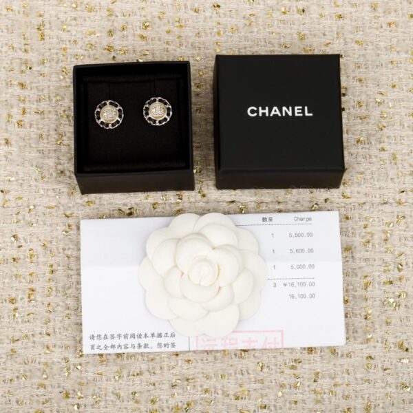replik,replica,schmuck,1:1,beste,ohrringe,ring,Repliken Boutique / 【Chanel Runde Perlenohrstecker mit Lederknöpfen】(7N6QM)