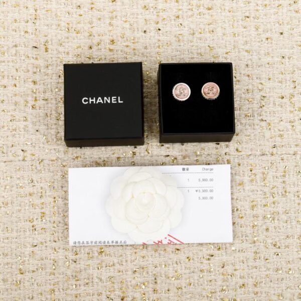replik,replica,schmuck,1:1,beste,ohrringe,ring,Repliken Boutique / 【Chanel Pinke Ohrstecker in Knopfform mit doppeltem C-Logo】(B5EIU)